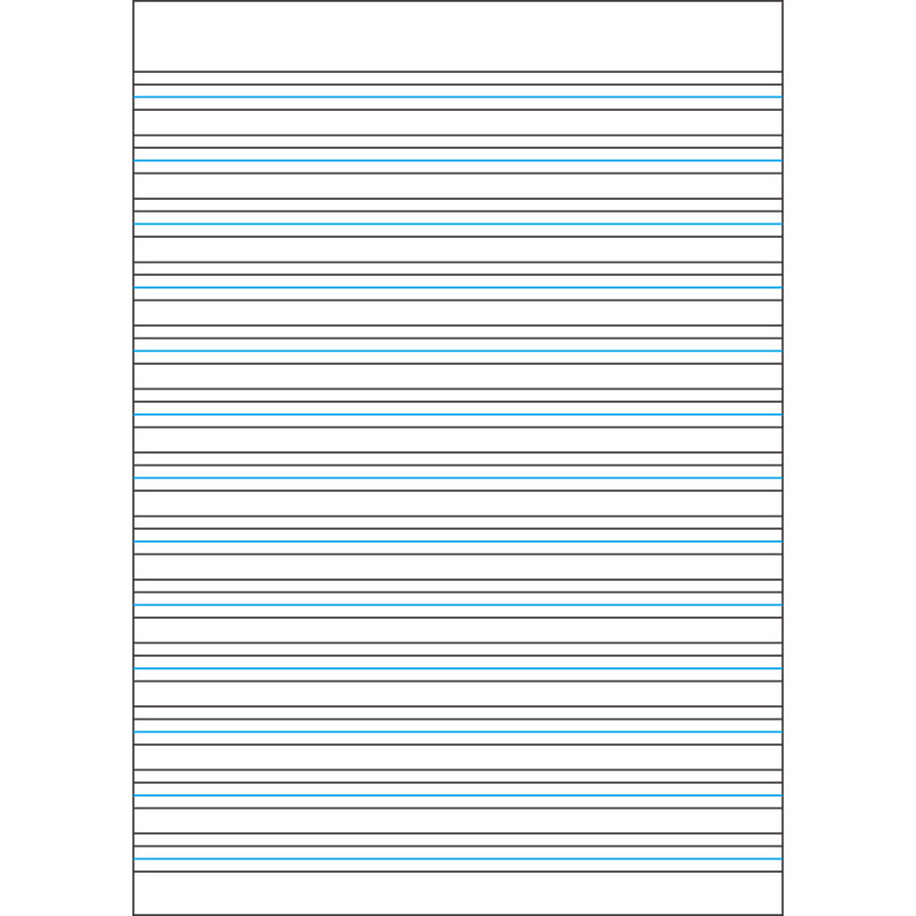 EN13 ブルーライン 英語ノート オキナ 英習罫 13段 セミB5サイズ 1冊