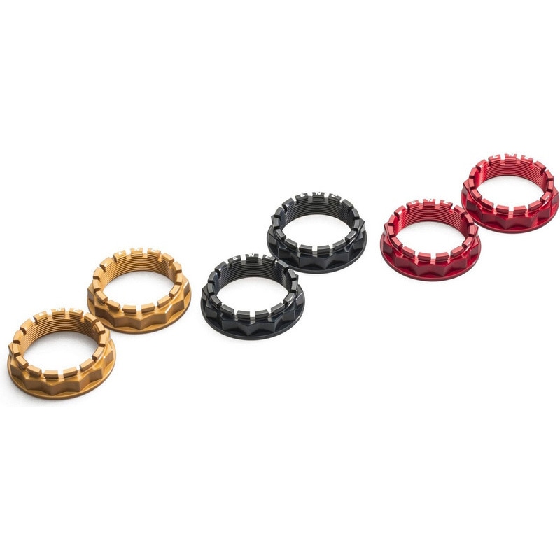 DA394R リアホイール アクスルナットセット Ducati CNC Racing (シーエヌシーレーシング) レッド色   DA394R