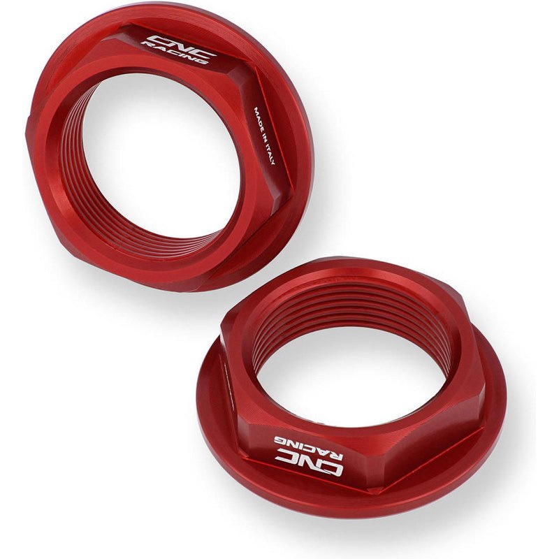 DA400R リアホイール アクスルナットセット Ducati CNC Racing (シーエヌシーレーシング) レッド色   DA400R