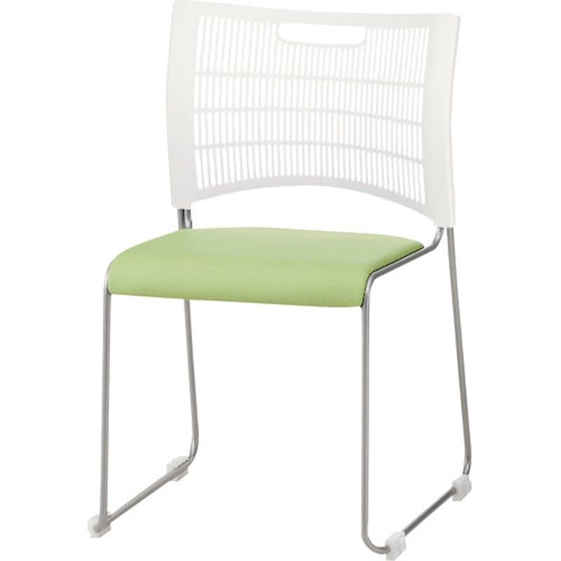 NSC-35L-LG スタッキング ミーティングチェア TOKIO(藤沢工業) ビニールレザー張り リーフグリーン色   NSC-35L-LG 11,684円