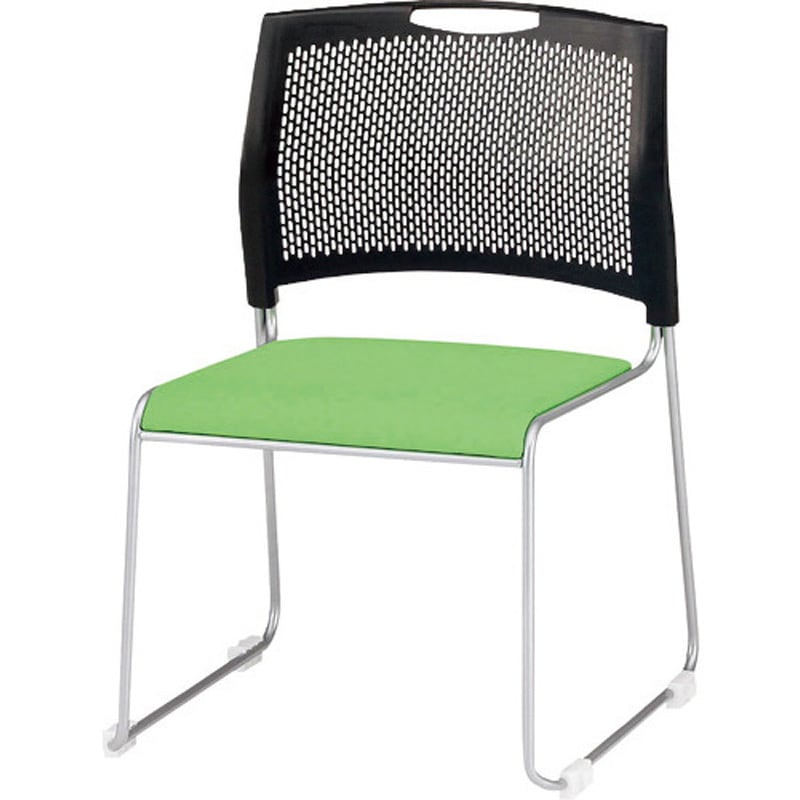 NSB-T10-LG スタッキングチェア NSBシリーズ TOKIO(藤沢工業) 張地:布 ライトグリーン色   NSB-T10-LG