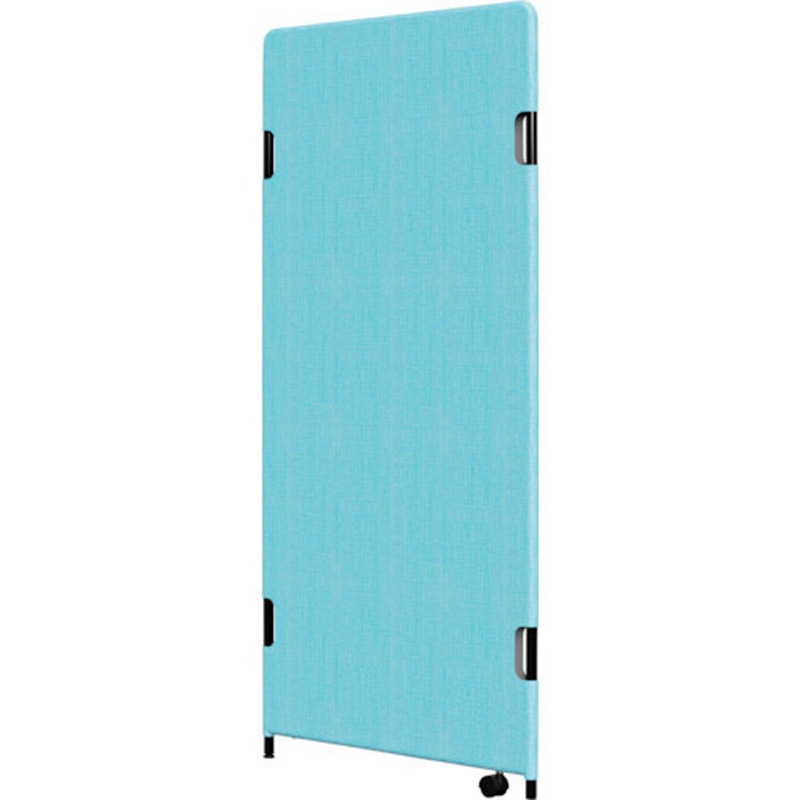 PT20-L1575L-A01-13-CA1 フリージョイントパネル (レザー・キャスター付き) TOKIO(藤沢工業) ライトブルー色 高さ1500mm間口750mm奥行22mm  PT20-L1575L-A01-13-CA1