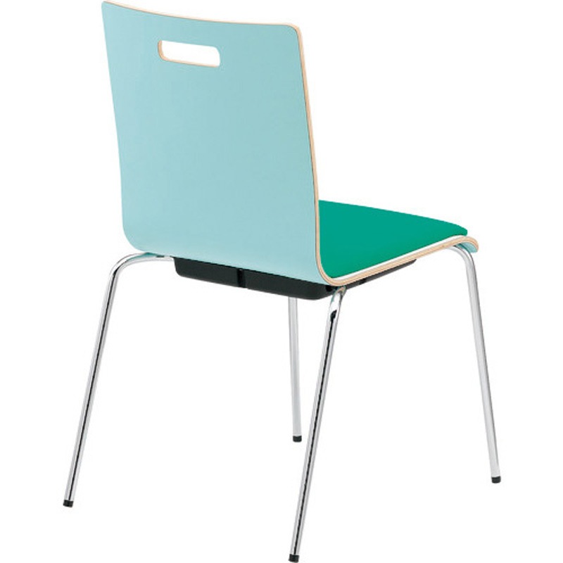 PM-50MP-MG-CGE リフレッシュチェア 4本脚パッド付 TOKIO(藤沢工業) パット付きタイプ 張地:布 グリーン+クリアグリーン色   PM-50MP-MG-CGE