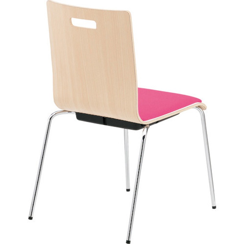 PM-50MP-NA-PR リフレッシュチェア 4本脚パッド付 TOKIO(藤沢工業) パット付きタイプ 張地:布 ナチュラル+ピンクローズ色   PM-50MP-NA-PR