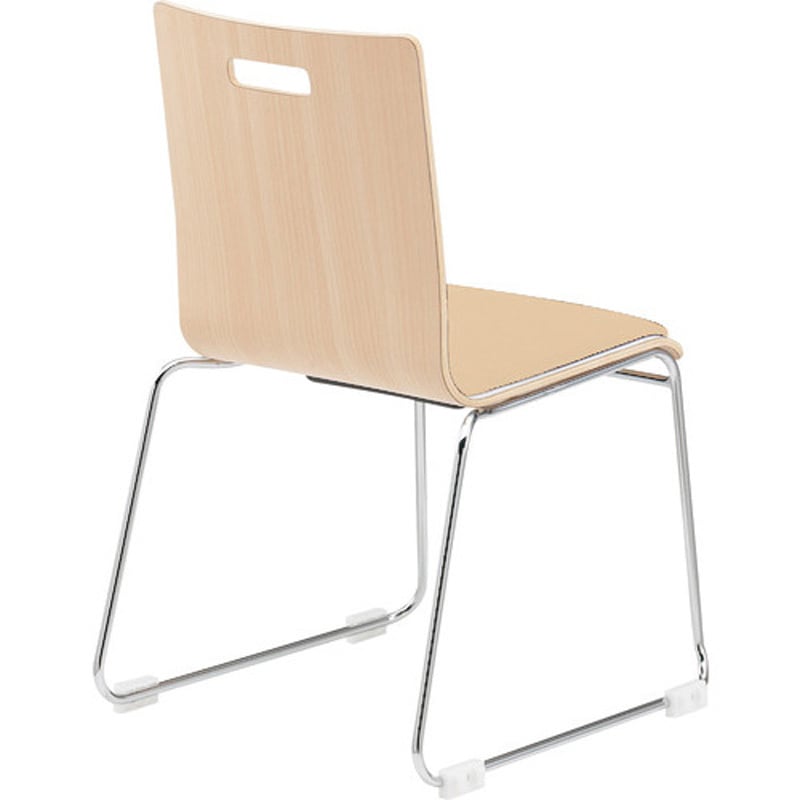 PM-55MPL-NA-LBE リフレッシュチェア ループ脚・パッド付タイプ TOKIO(藤沢工業) 連結プラパート付 レザー   PM-55MPL-NA-LBE