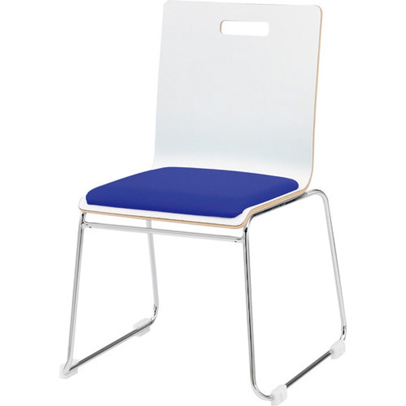 PM-55MPL-WH-IBL リフレッシュチェア ループ脚・パッド付タイプ TOKIO(藤沢工業) 連結プラパート付 レザー   PM-55MPL-WH-IBL 20,986円