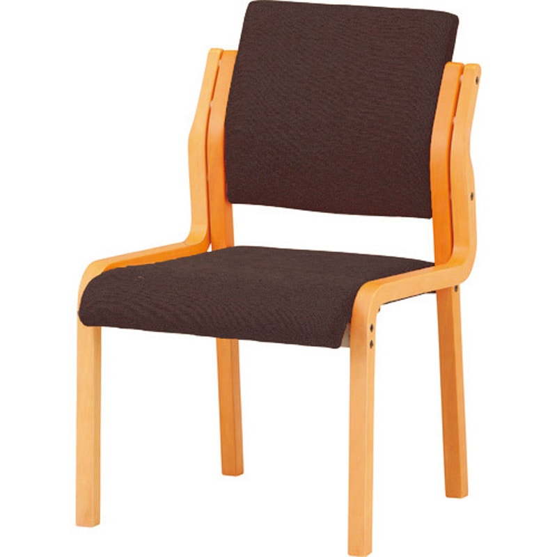 FVM-5-FNO 木製スタッキングチェア TOKIO(藤沢工業) 張地:布 Fノワール色 質量7.6kg   FVM-5-FNO