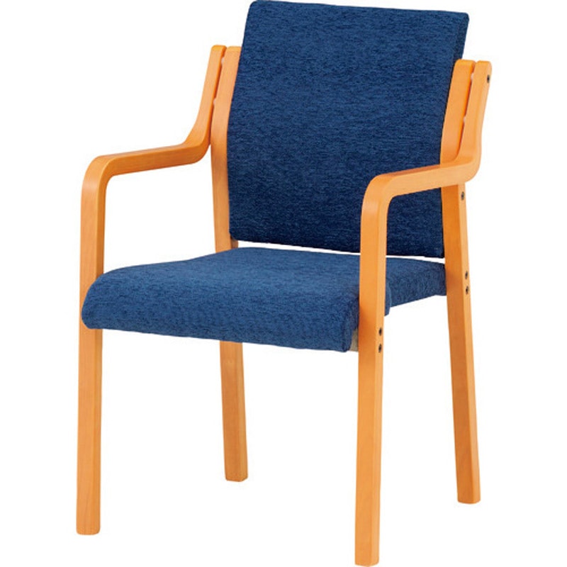 FVM-6A-FNB 木製スタッキングチェア 肘付き TOKIO(藤沢工業) 張地:布 F