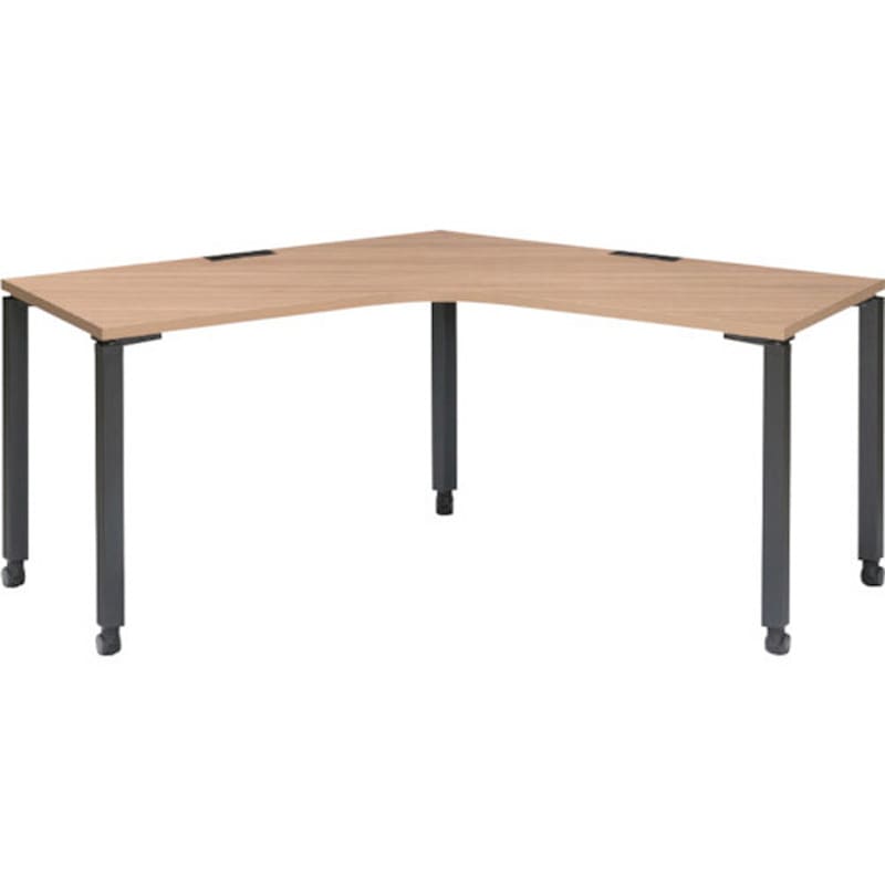 NTS-120LCMB 120°型ブーメランデスク キャスター脚タイプ トヨスチール(トヨセット) 高さ720mm間口2075mm奥行1117mm  NTS-120LCMB