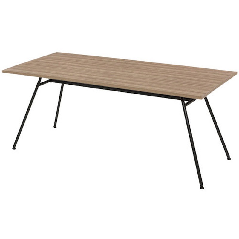 ダークブラウン木製テーブル・スチール脚付き 折りたたみテーブル 80cm×40cm 折れ脚センターテーブル 木目柄