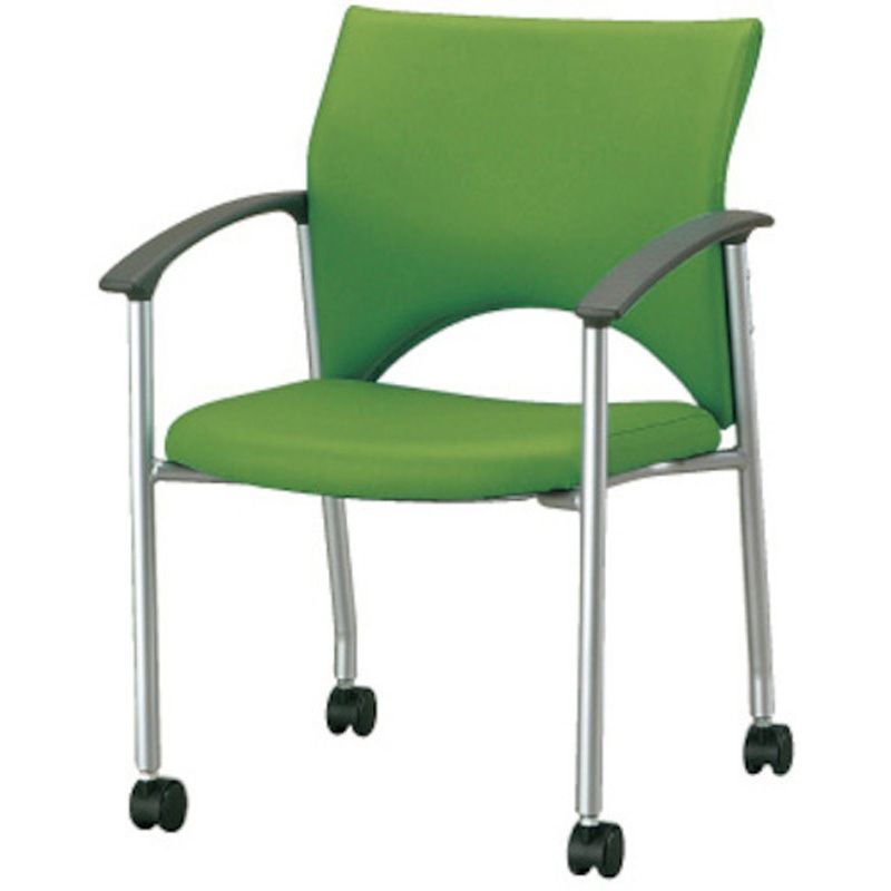 MC-25ECF-C ミーティングチェア 撥水張地 トヨスチール(トヨセット) シルバー 不可 キャスター有り ブラウン色 高さ820mm幅570mm奥行565mm  MC-25ECF-C 35,087円