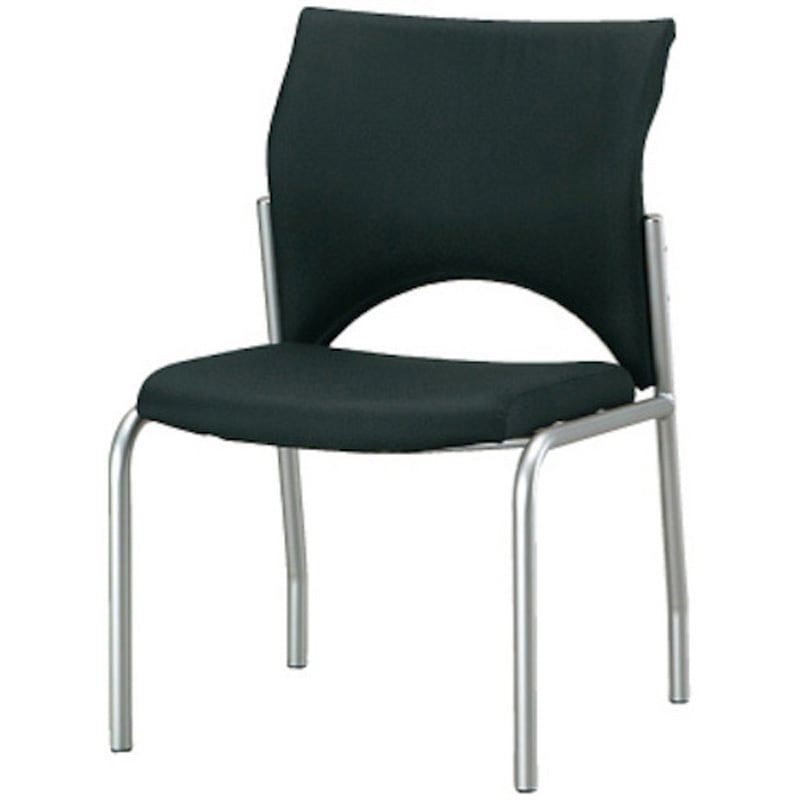 MC-25F-C ミーティングチェア 撥水張地 トヨスチール(トヨセット) シルバー 不可 キャスター無し ブラウン色 高さ820mm幅524mm奥行565mm  MC-25F-C