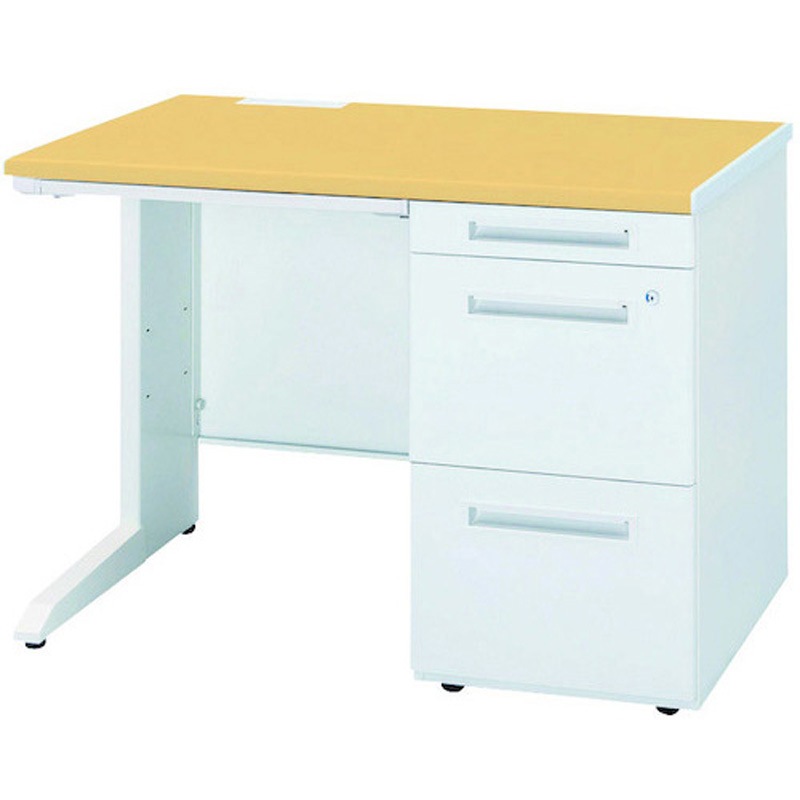 50SBL-106ARPW 片袖デスク 50Sシリーズ トヨスチール(トヨセット) ホワイト色 高さ700mm間口1000mm奥行600mm  50SBL-106ARPW