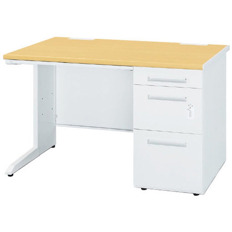 50SBH-D128BRPW 片袖デスク 50Sシリーズ トヨスチール(トヨセット) ホワイト色 高さ720mm間口1200mm奥行800mm  50SBH-D128BRPW