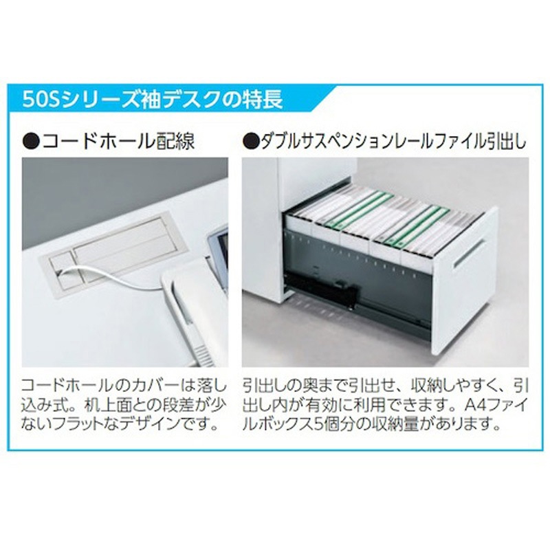 50SBL-166AAWW 両袖デスク 50Sシリーズ トヨスチール(トヨセット