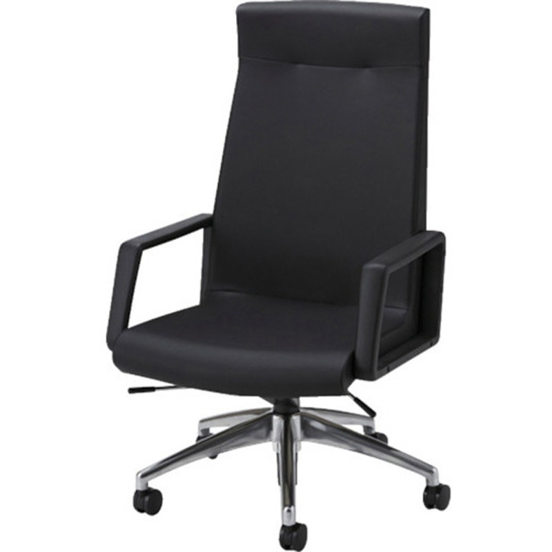 LK-8L 高級会議用チェア ノーリツイス ブラック色 肘掛あり ビニールレザー 82,390円