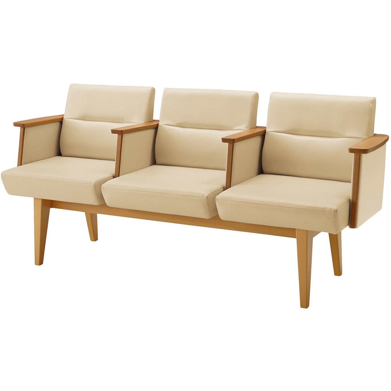 NRF-L3ANS-W2111111 ロビーチェア レフィナ 3人用 R無肘付ロータイプ (配送・組立サービス付き) コクヨ 背もたれあり 高さ780mm幅1685mm奥行600mm  NRF-L3ANS-W2111111