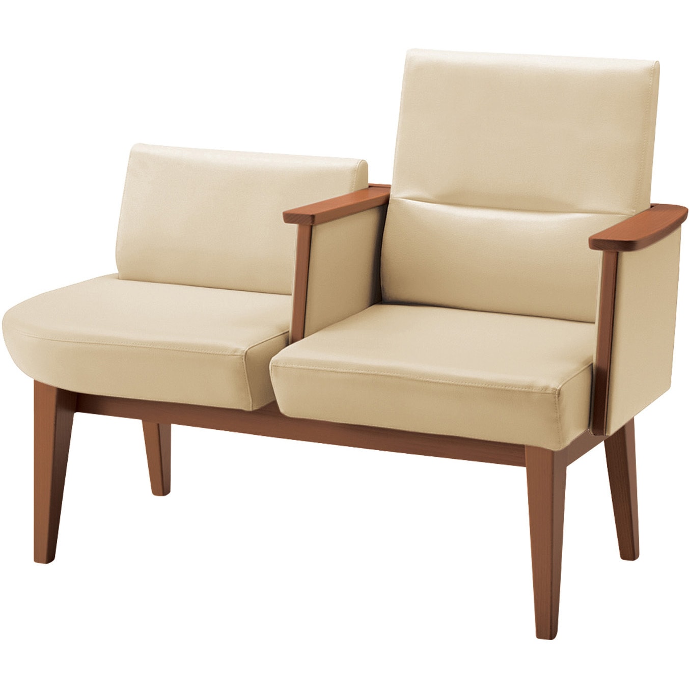 NRF-M2ARS-W2511111 ロビーチェア レフィナ 2人用 右R肘付ミドルタイプ (配送・組立サービス付き) コクヨ 背もたれあり 高さ880mm幅1145mm奥行600mm  NRF-M2ARS-W2511111