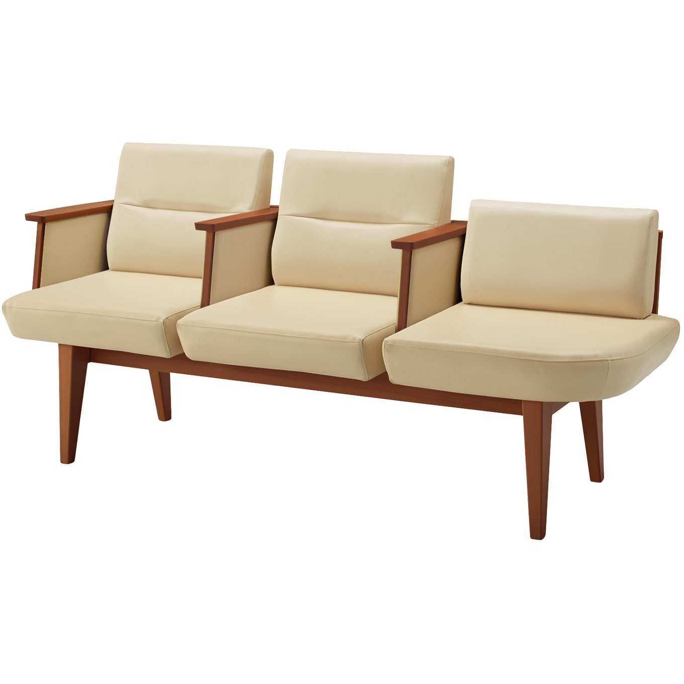 NRF-L3ALS-W2511111 ロビーチェア レフィナ 3人用 左R肘付ロータイプ (配送・組立サービス付き) コクヨ 背もたれあり 高さ780mm幅1680mm奥行600mm  NRF-L3ALS-W2511111