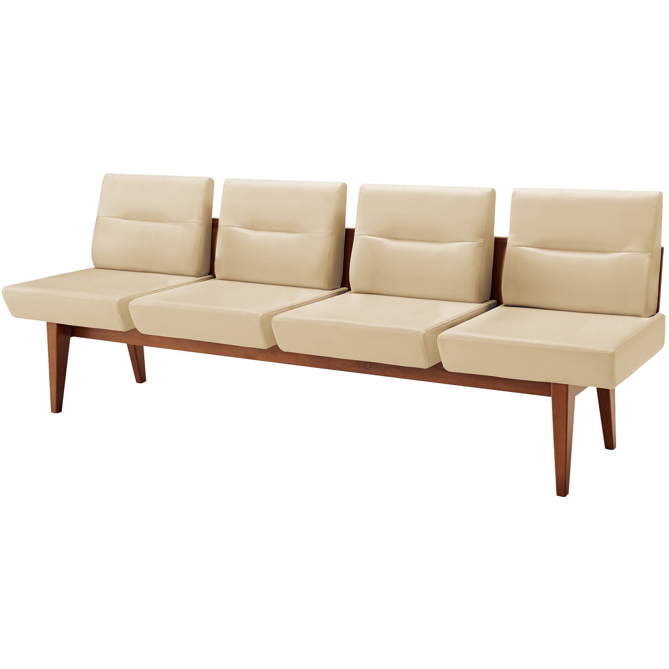 NRF-L4NNS-W2511111 ロビーチェア レフィナ 4人用 R無肘無ロータイプ (配送・組立サービス付き) コクヨ 背もたれあり 高さ780mm幅2095mm奥行600mm  NRF-L4NNS-W2511111