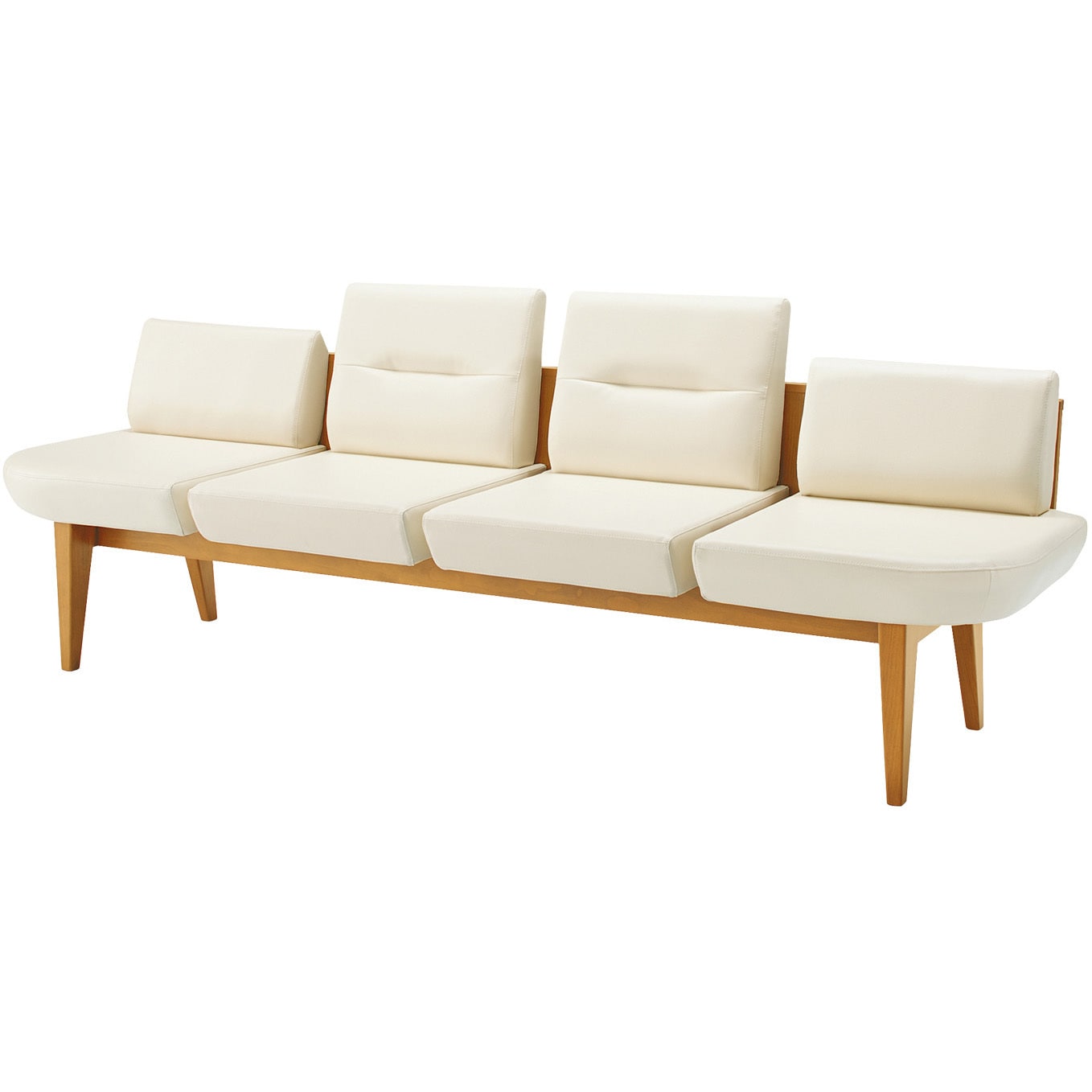 NRF-L4NBS-W21MWMW1 ロビーチェア レフィナ 4人用 両R肘無ロータイプ (配送・組立サービス付き) コクヨ 背もたれあり 高さ780mm幅2205mm奥行600mm  NRF-L4NBS-W21MWMW1 149,900円