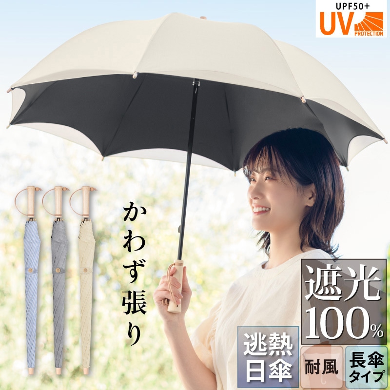 solshade024 solshade024 長傘タイプ日傘 大河商事 骨数8本 手動仕様 グレー色 親骨長さ50cm 1本