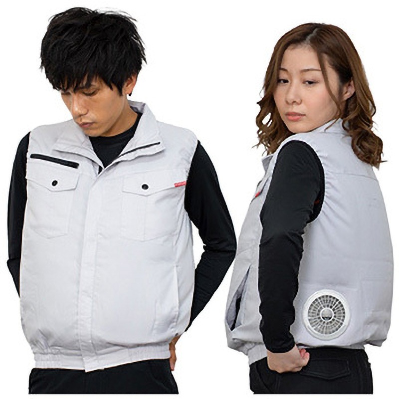 空調服（ユニセックス）STATUS エアコンフォータブルウェア＋バッテリーセット 空調ウエア、空調ベスト、空調シャツ用バッテリーセット
