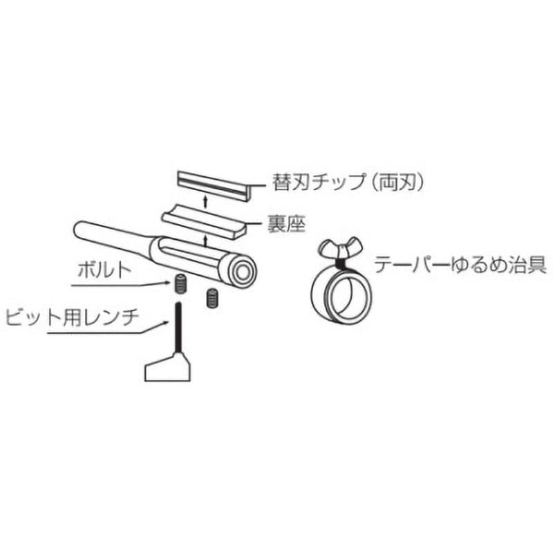 880-3117-400 替刃式 エース 目地払いビット トリマー用 兼房 厚物用 刃径10mm軸径6mm全長65mm 1本 880-3117-400  - 【通販モノタロウ】