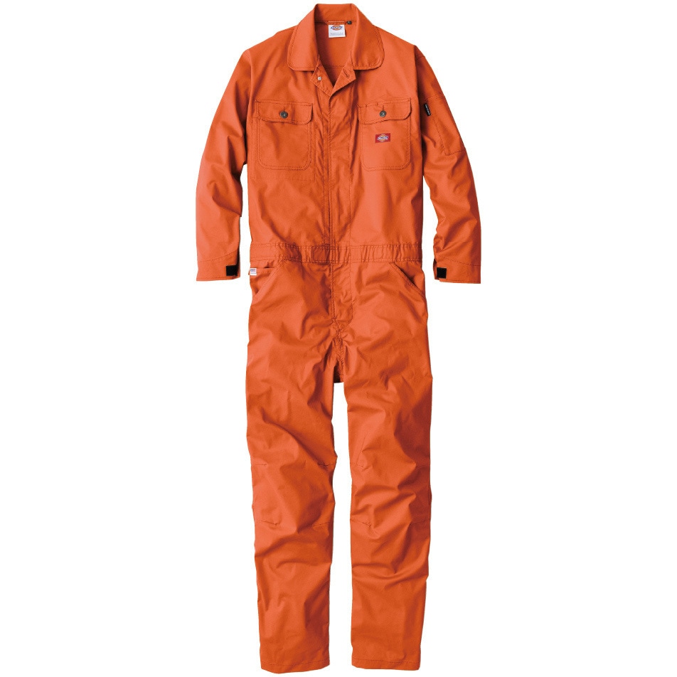 D-746 ストレッチCVC長袖ツナギ Dickies(ディッキーズ) オレンジ色 
