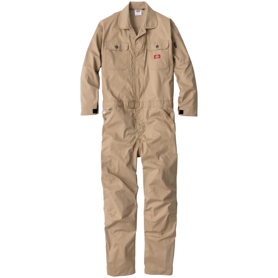 D-746 ストレッチCVC長袖ツナギ Dickies(ディッキーズ) カーキ色 サイズSS袖丈52cm  D-746