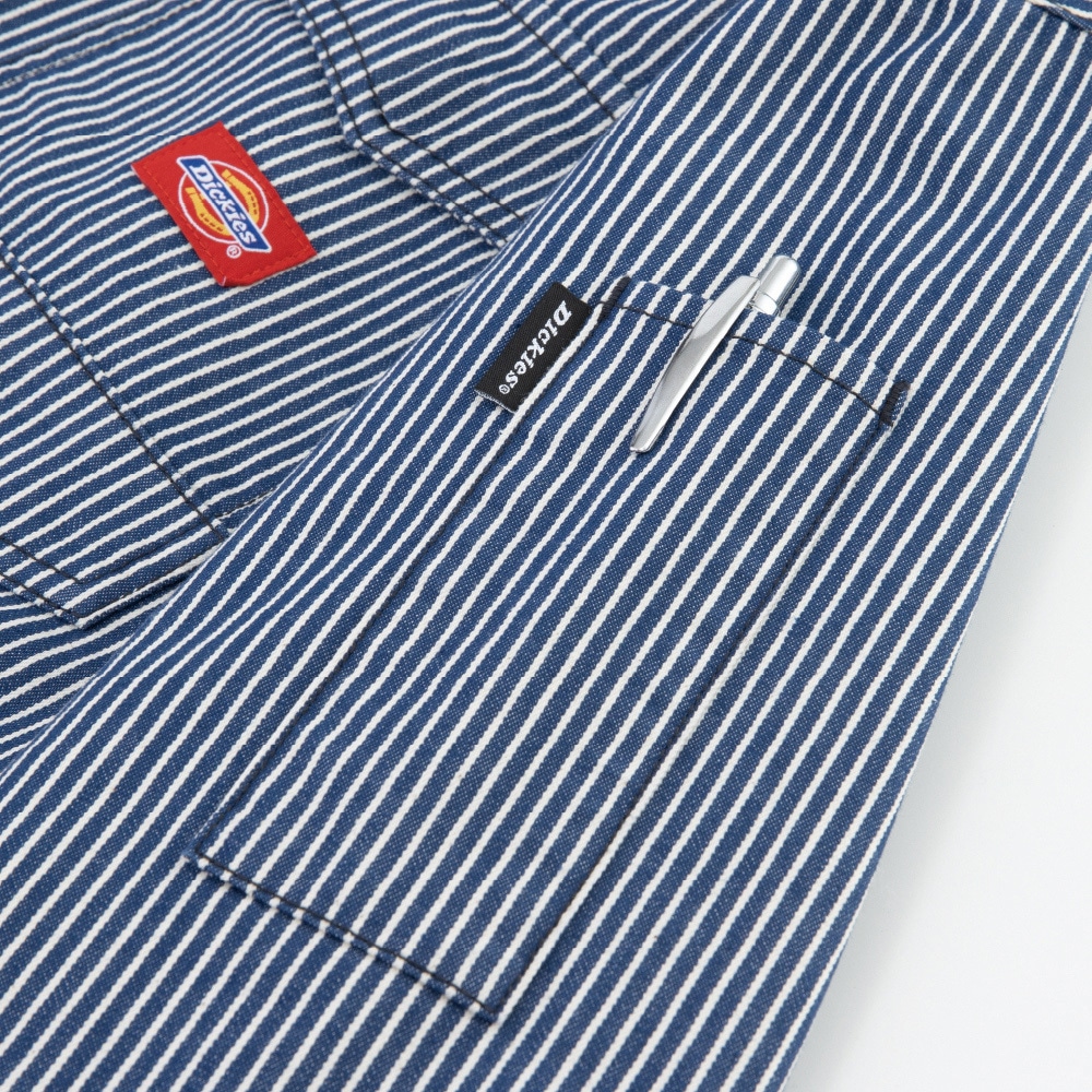 Dickies 半袖つなぎ ストレッチヒッコリー ネイビー 4L D-7102 D-7102 ライト ストレッチヒッコリー 半袖ツナギ Dickies(ディッキーズ