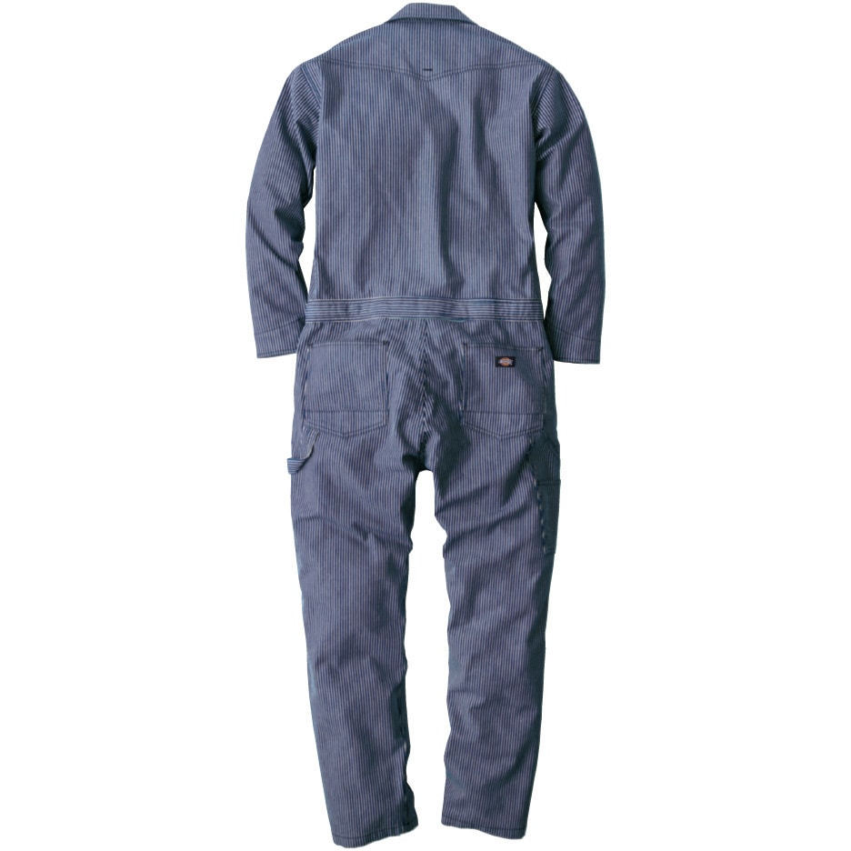 Dickies D-7106 つなぎ　ネイビー  レディース　メンズ D-7106 ライト ストレッチヒッコリー ツナギ Dickies