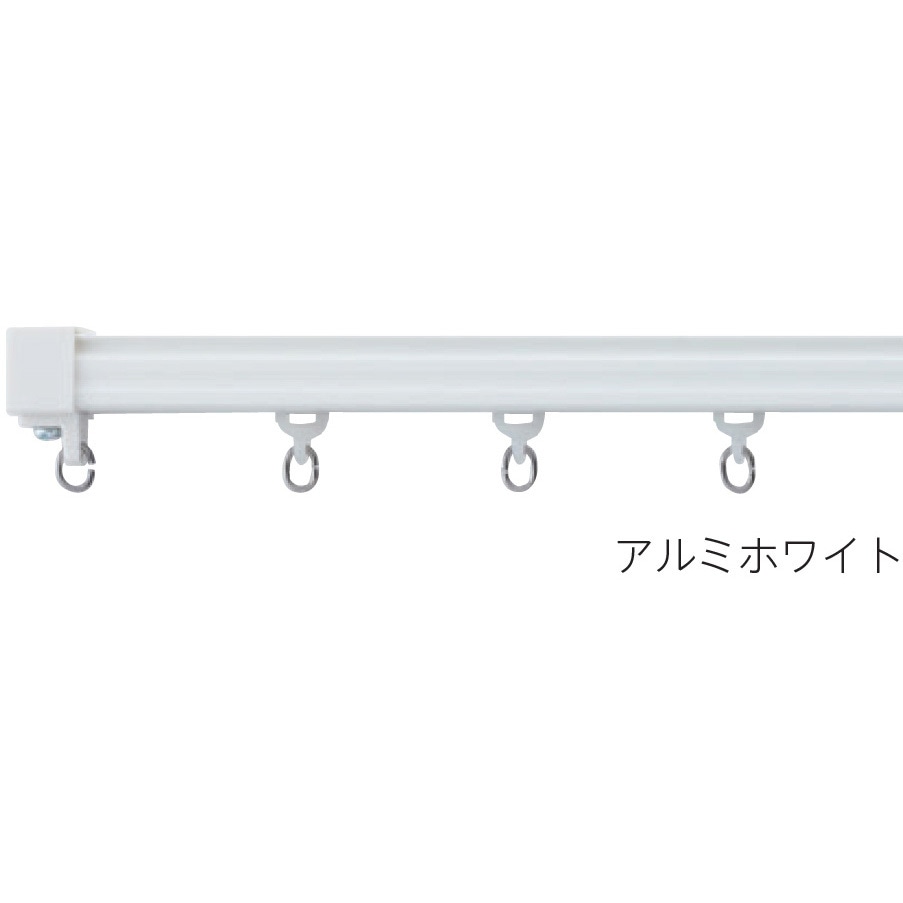 N-24アルミレール(アルミ製) ホワイト フェデポリマーブル カーテン