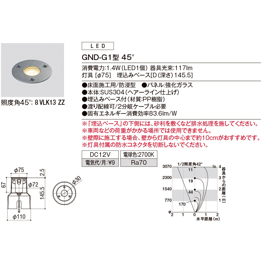 8VLK13ZZ グランドライト TOSTEM(LIXIL) 光束117Lm 8VLK13ZZ 【通販