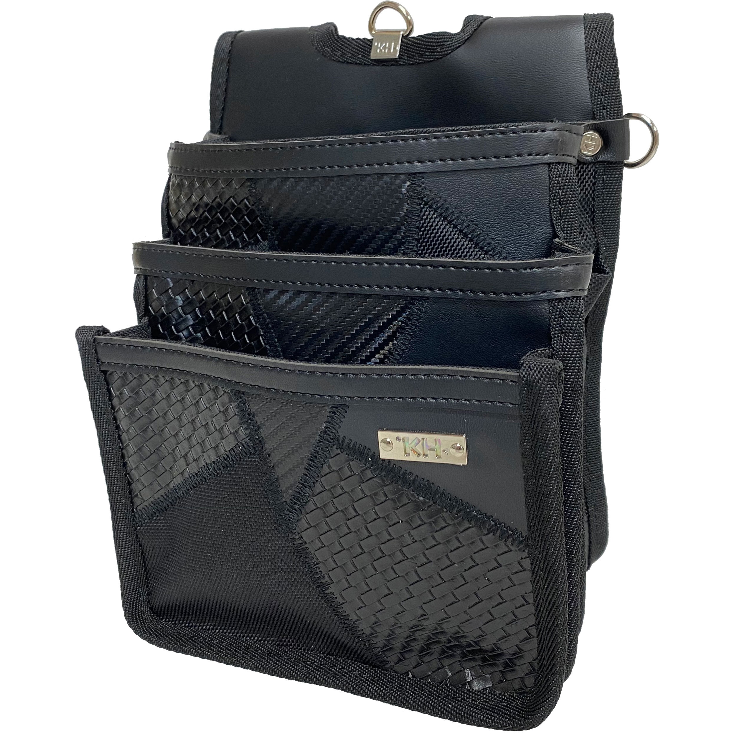 FKWB1197K ギャザーフランケン 腰袋 平型 KH(基陽) 3段 黒色