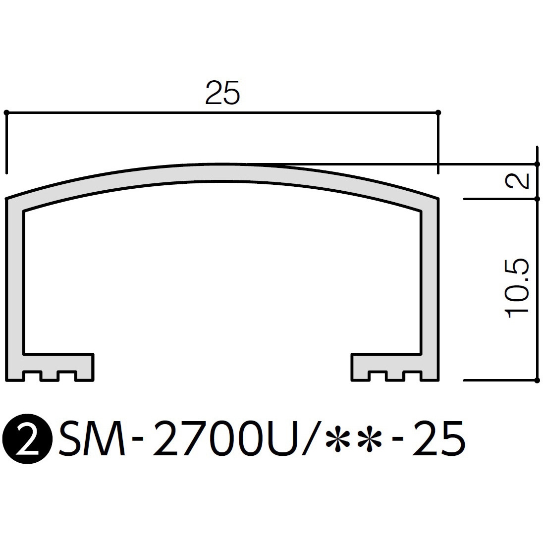 SM-2700U/PG-25 装飾見切り材(壁用)壁見切り25U 1本 INAX(LIXIL