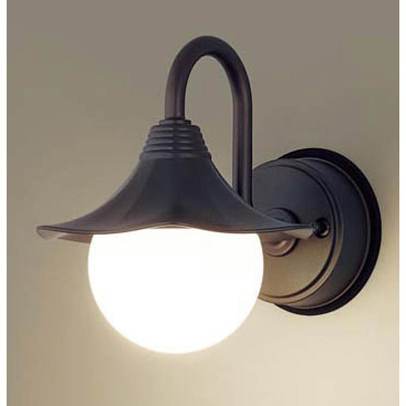 LGWC85219F ダークブラウンメタリック/乳白 洋風LEDポーチライト (電球