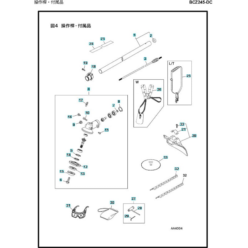 592784301 ゼノア エンジン刈払機 BCZ245-DC 部品 シャフト 1個 ゼノア 【通販モノタロウ】