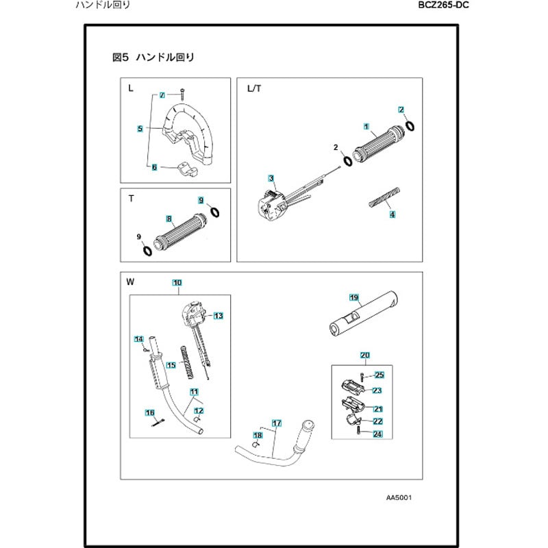 358314111 ゼノア エンジン刈払機 BCZ265-DC 部品 ハンドル 1個 ゼノア 【通販モノタロウ】