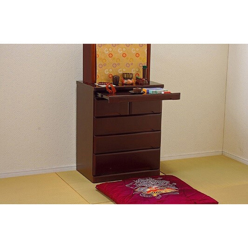 キャビネット 木製引き出し5段 アンティーク調 棚3段 ブラウン