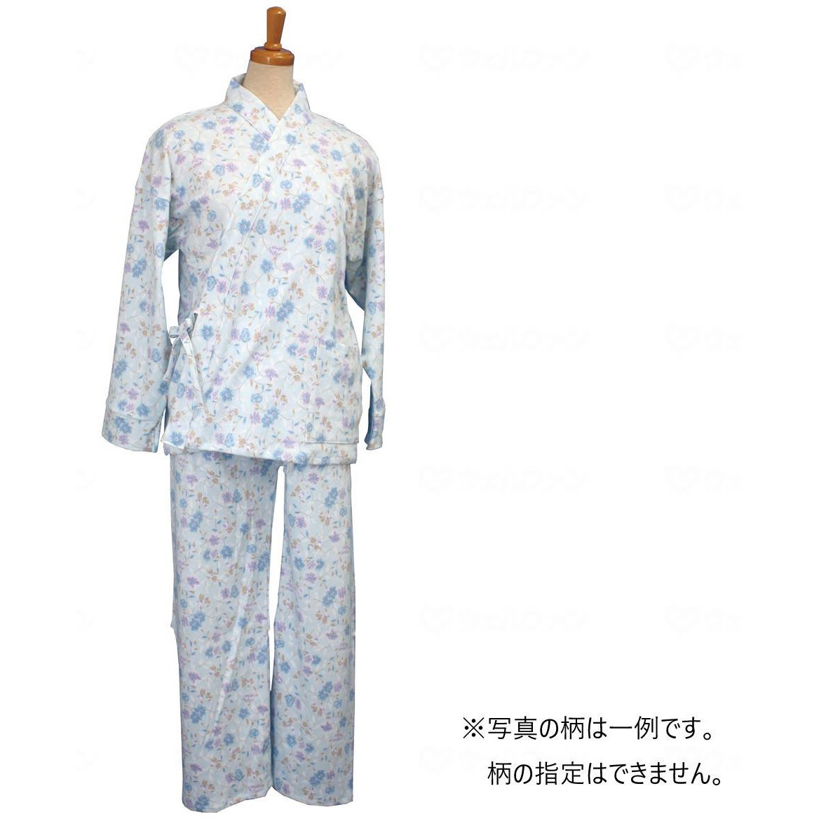 7600 スムース二部式ねまき(婦人用)/パープル/M 1枚 羽衣綿業 【通販モノタロウ】