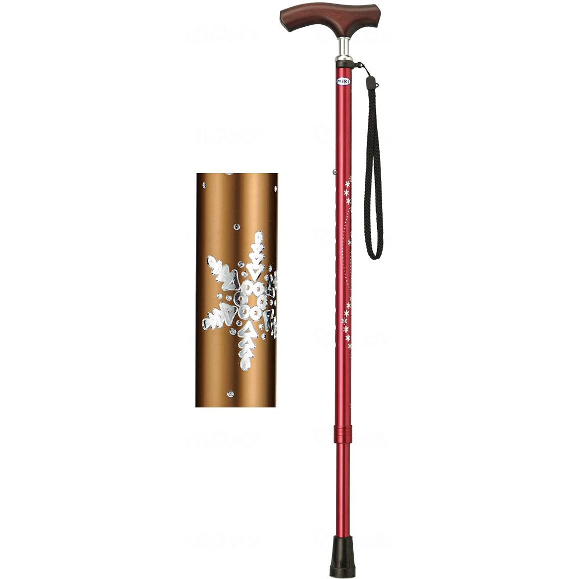 MRZ-17002 キララ・ケイン/雪柄 金/- 1本 ミキ 【通販モノタロウ】