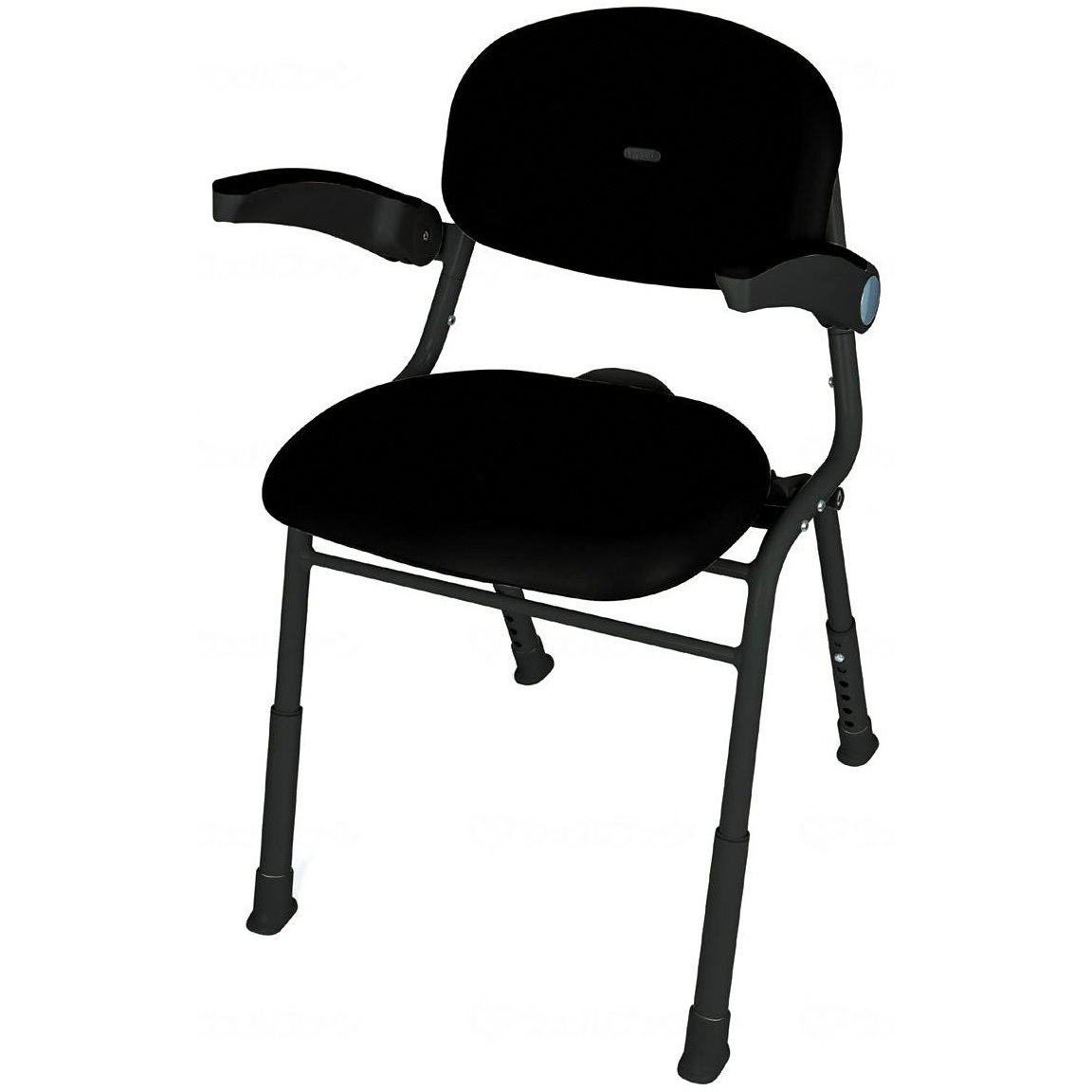 BSU15 ユニプラス ミドルシャワーチェア/ブラック/- 1台 幸和製作所 【通販モノタロウ】