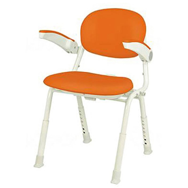 BSU12 ユニプラス コンパクトシャワーチェア/レッドオレンジ/- 1台 幸和製作所 【通販モノタロウ】