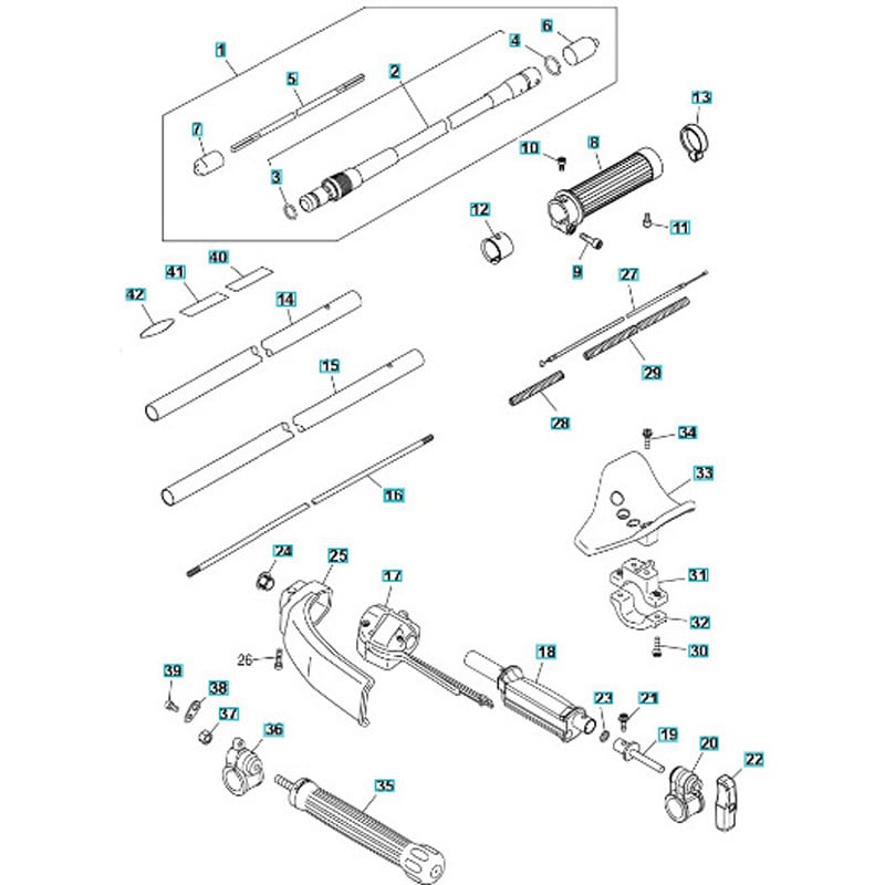 582501501 ゼノア エンジン刈払機 BKZ315 部品 シャフトおよびハンドル 1個 ゼノア 【通販モノタロウ】