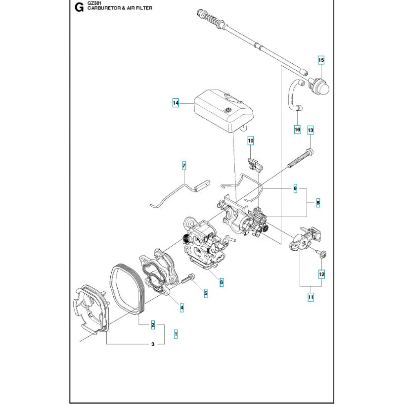 503200240 ゼノア エンジンチェーンソー GZ381 部品 キャブレタおよびエアフィルター ゼノア スクリュー IHSCFM -  【通販モノタロウ】