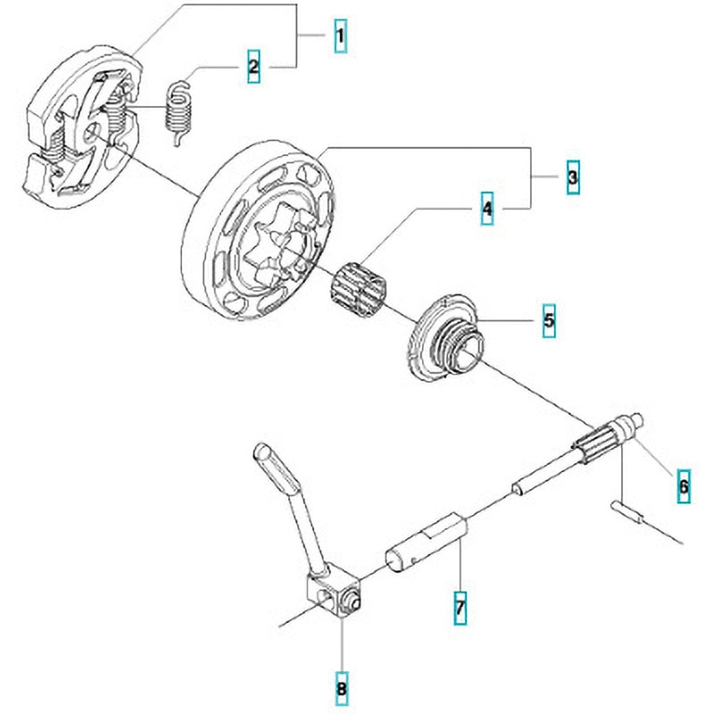 575568001 ゼノア エンジンチェーンソー GZ381 部品 クラッチおよびオイルポンプ ゼノア クラッチ ASSY 5,476円