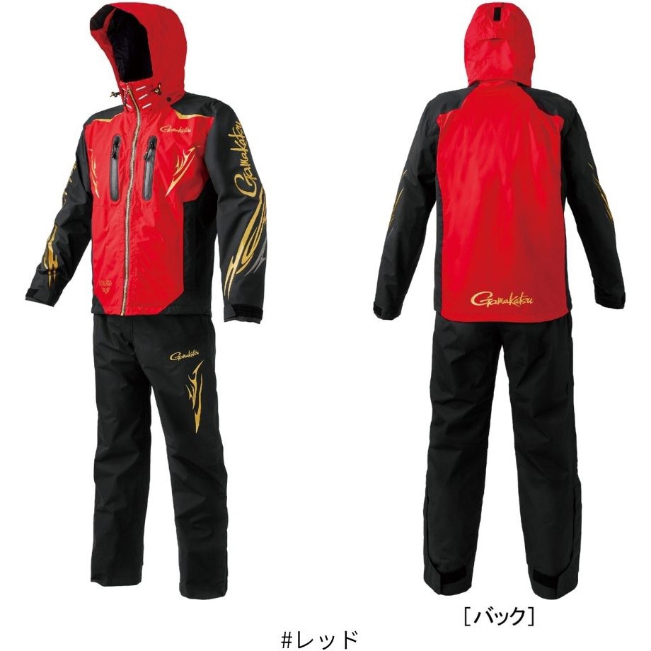 がまかつ  アルテマシールドレインスーツ GM3797  3L  レッド GM3797 アルテマシールドレインスーツ がまかつ Gamakatsu #レッド色