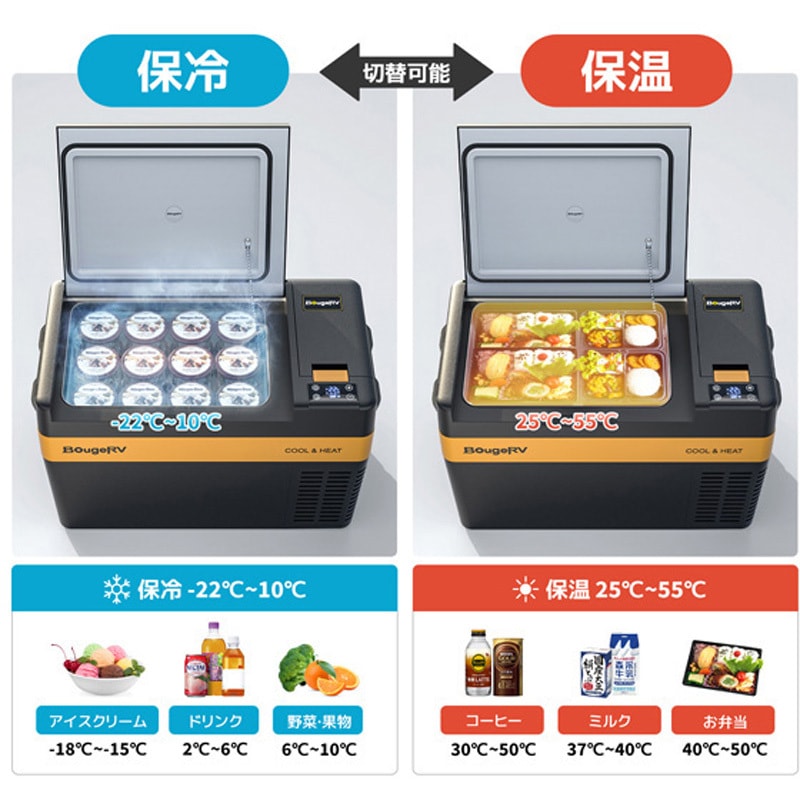 CRPRO25(CH) ポータブル保温冷蔵庫 25L 1台 BougeRV 【通販モノタロウ】