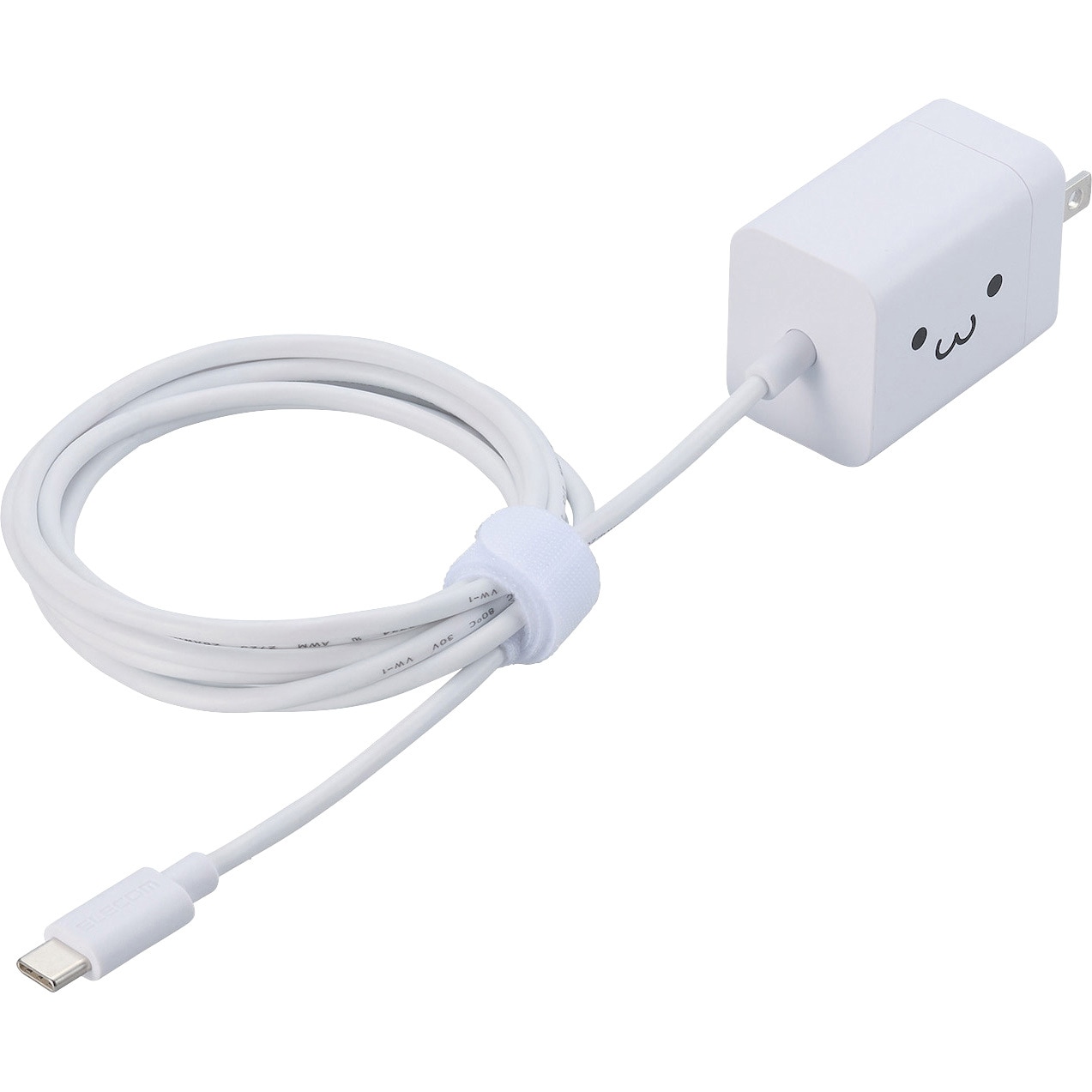 EC-AC6920WF 充電器 USB Type-C ケーブル一体型 1.5m PD 最大20W